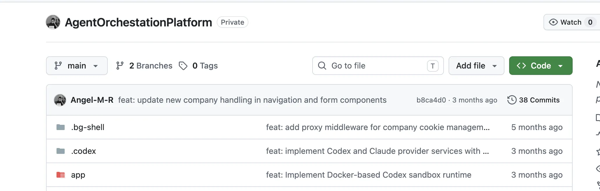 GitHub repository of my Agent Orchestration Platform