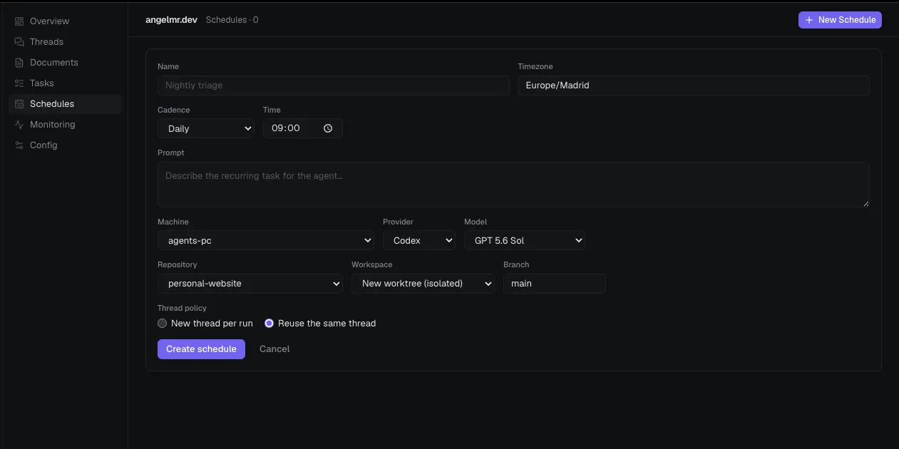 Factory Schedules
